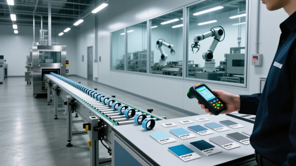 Custom RFID wristband OEM factory production line with quality control inspection