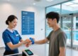 RFID silicone wristband sizing guide for water park guests with adjustable snap closure
