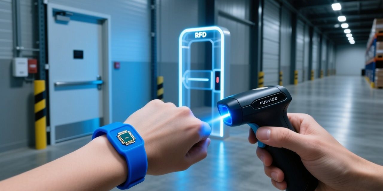 blog-cover-1782268376268 Comparison of RFID wristband frequencies LF, HF, UHF, and NFC with chip examples and range indicators