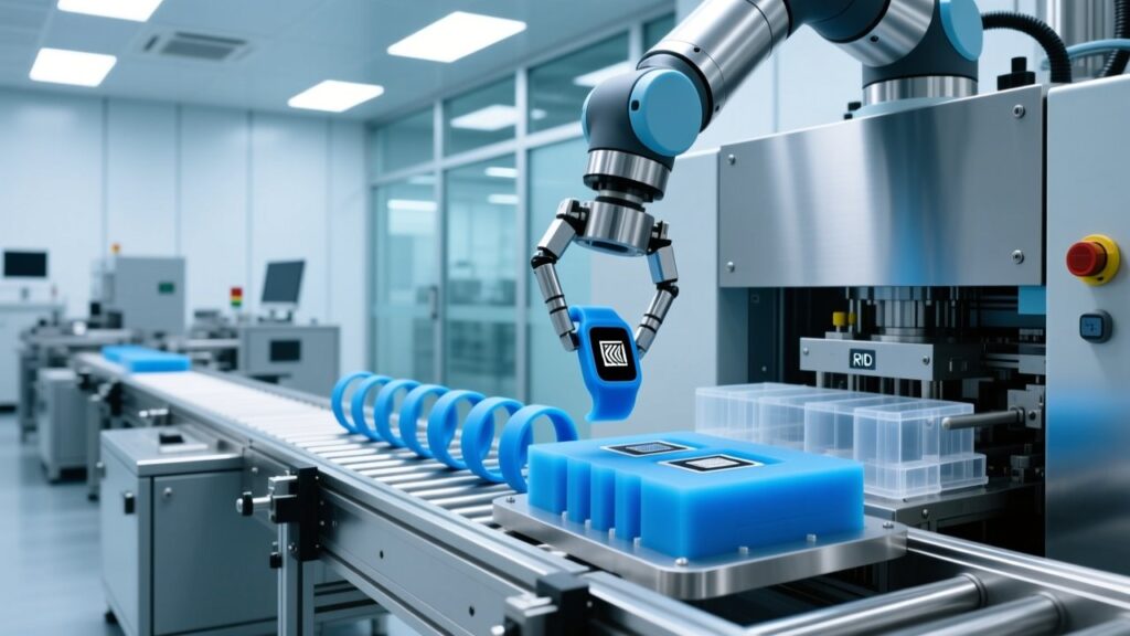 RFID wristband manufacturing factory professional photography