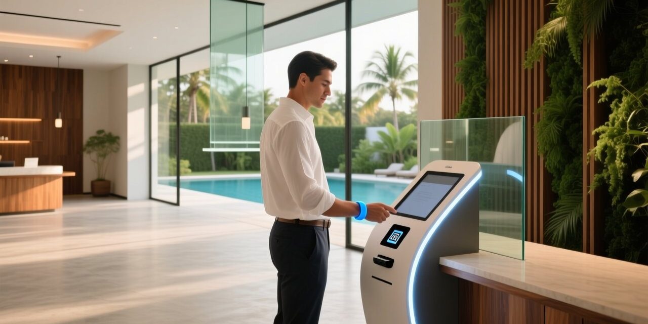 blog-cover-1784188437695 Hotel resort guest using RFID wristband for cost-saving access and payment