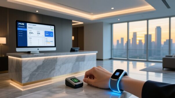 Hotel RFID wristband integration with PMS system for seamless guest access