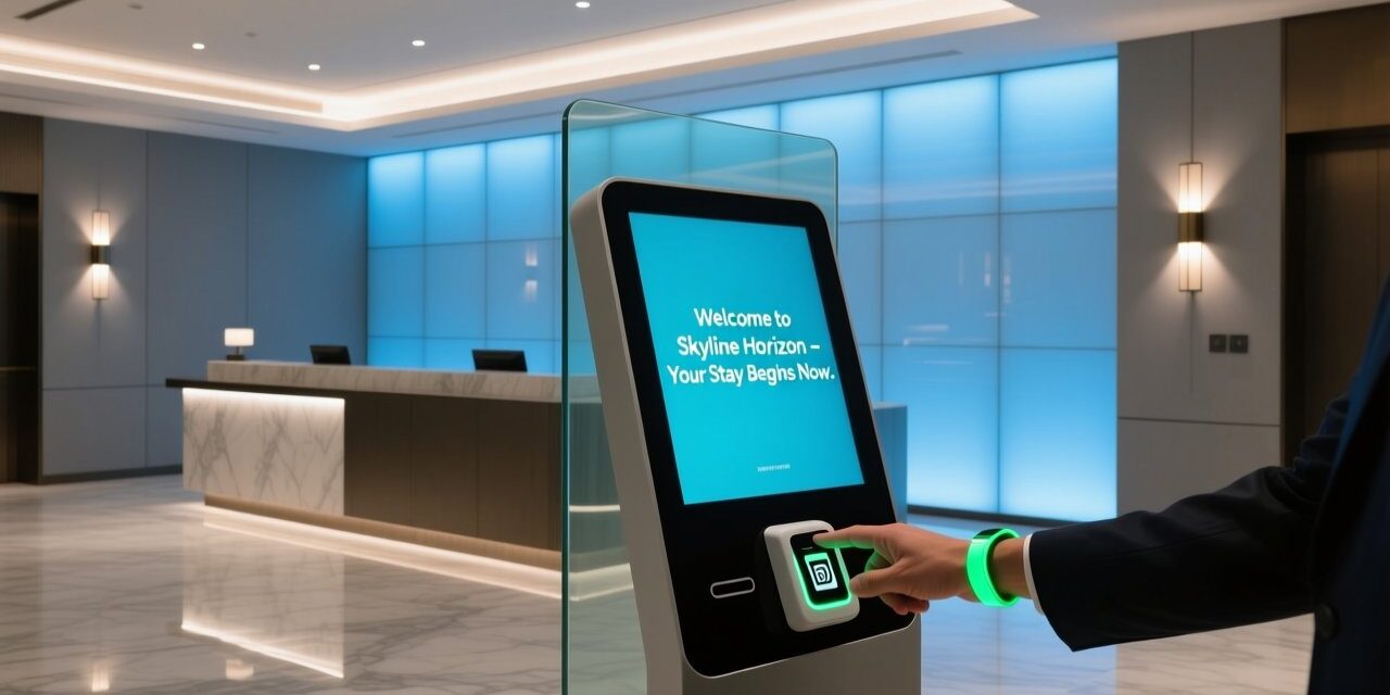 blog-cover-1784188894897 RFID wristband scanning at hotel lobby kiosk during contactless check-in process