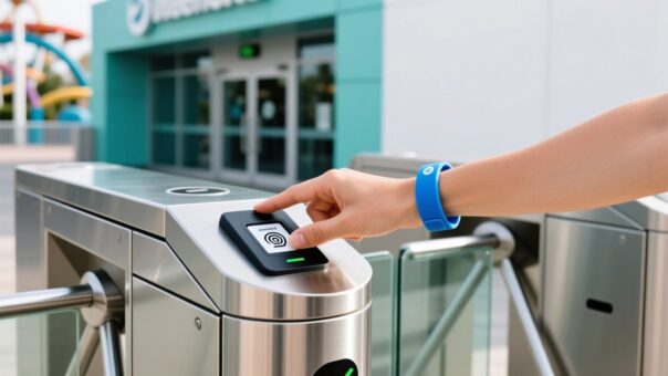 blog-cover-1784189126612 RFID wristbands for theme parks, guest tapping waterproof silicone band at entry turnstile