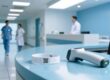 HIPAA compliant RFID patient wristband with handheld scanner in hospital setting