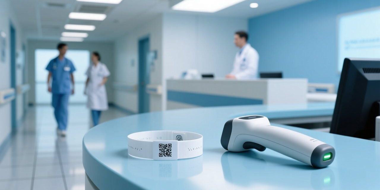 blog-cover-1787539233100 HIPAA compliant RFID patient wristband with handheld scanner in hospital setting