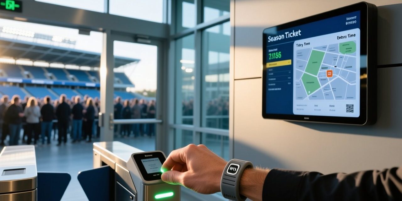 blog-cover-1787561731462 RFID silicone season ticket wristband being scanned at a sports stadium entrance gate