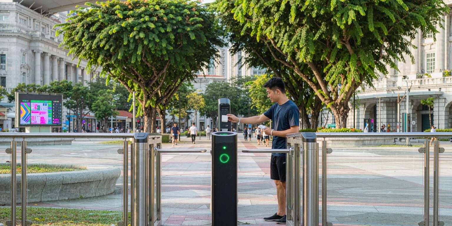 Smart city RFID wristband access control in Southeast Asia urban infrastructure